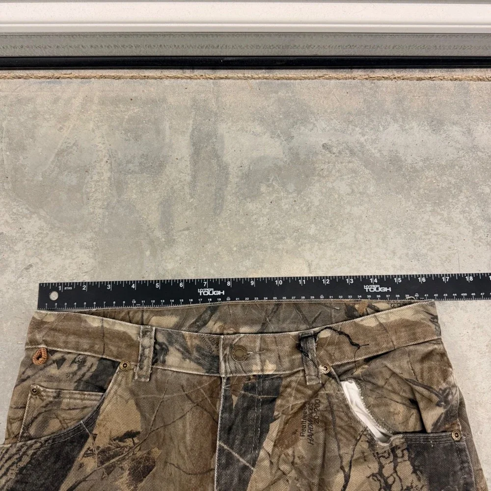 Y2K Mens Wrangler Rugged Wear Realtree Camo Lined Hunting Pants 32x32